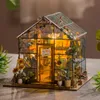 Architecture/DIY House Baby House Kit Mini DIY Flower House Handmade 3D Puzzle Assembly Building Model Toys Home Bedroom Decoration with Furniture Wo