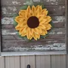 Dekorativa blommor konstgjorda solros krans ytterdörr daisy vår sommar för inomhus utomhus hem bröllop fönster väggdekor