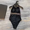 Designer de luxe bikinis dames licolas sexy one morceau maillots de bain femme de bain de vacances d'été des femmes de luxe V plage noirs de bain noirs cxd2405154-12
