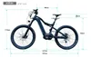 27.5 "تعليق كامل MTB Ebike Electric Mountain Bike Frame 1000W BAFANG M620 MID MOTOR CORBON CORBON