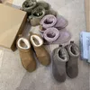 Tasman Slippers Tazz Slippers Australia Design Shoes Boots Outdoor Tazz Fluffy Snow Boots Mini Women Winter Platform Ankle Wool Shoes Sheepskin Real Leather 35-44