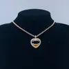 Luxury Necklace Brand Copper Material Plated Gold Double Letter Pearl Choker Pendant Necklace Jewelry Accessories Gifts