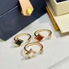 Topkwaliteit Fashional Designer Ring Fashion Diamond Ring For Woman Man Electroplating Classic Premium Rose Gold met doos