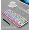 K550 USB 2.0 Backlit RGB LED Professional 87 toetsen Real Mechanical Keyboard CE Certified volledige Engelse verpakking DDMY3C