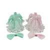 ICY DBS Blyth Doll Licca Body Lace Dress Bow Knot Pink Green Princess Suit Anime Outfits 240515