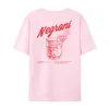 Negroni Mulheres Prind Back Prind Retro Style Tshirts Coquetel Drinkting Sirt