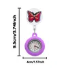 Pocket Watches Colored Butterfly 28 Clip Analog Quartz Hanging Lapel For Women Sile Nurse Watch With Second Hand On Easy To Read Allig Otrvu