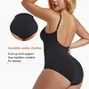 Kvinnors shapers sexiga rygglösa bodysuitformar för kvinnor sömlös mage kontroll body shaper camis topp låg rygg underkläder