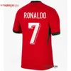 2024 Euro Cup Kids Football Kits Portugals voetbaltruien Ronaldo Joao Felix Fernandes National Team voetbalkit