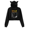 Rylo Rodriguez Crop Top для девочек -подростков уличная одежда Hip Hop Kawaii кот ухо ухо на укороченные толстовки Harajuku.