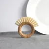 Groentefruitreinigingsborstels Ring Type Pan Dish Bowl Borstel Bamboe houten sisal keukenreinigingsgereedschap