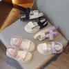 Girl Candy Color Sandals Summer Sandals Little Princess Open Beach Sandals Bambino Soft Sholes 240513