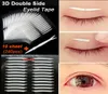 Hela nya 240pcslot 3D dubbelsidiga osynliga ögonlocksband Stark limögonlock klistermärke Skönhetsögonverktyg för kvinnor flicka 5633479