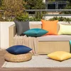 Kudde Vattentät dekorativ kuddkudde utomhusskydd med blixtlåsstängning med fast färg Kastfodral för soffa