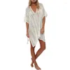 Arrivées Sexy Beach Cover Up White Crochet Robe de Page Pareos pour femmes Swim Wear Saida Praia Beachwear CoverUps