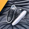 Beverly Hills Luxurys Buty czarne wytłoczone skórzane skórzane i damskie trampki drukujące gumowe buty do biegania podeszwy 5.14 06