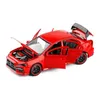 Diecast Model Cars 1 32 Mitsubishi JDM Lancer Evo X door opener with sound and light alloy toy car model decoration childrens gift