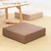 枕直接販売スタイルの素朴な四角い布団床に取り外し可能で洗えるタータミリネンコーヒーテーブルマット