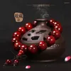 Strand Red Sandalwood Old Material Wood Hand String 108 Men Kvinnliga armband Spela High Oil Secret Buddhist Beads Rosary