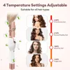 CkeyiN 2 in 1 Cold Air Hair Curler and Straightener Ceramic Fast Heating Straightening Curling Iron Ajustable Temperature 240515