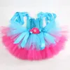 Trolls Tutu Girls Kleid Prinzessin Poppy Birthday Dress Childrens Magic Elf Halloween Kleid Girl Fairy Flower Set 240514