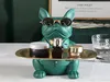 Nordic French Bulldog Sculpture Dog Statue Jewelry Storage Table Decoration Gift Belt Plate Glasses Tray Home Art Statue 2107278176139