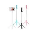 Mobiltelefon Selfie Stick TripoD Bluetooth Remote Wireless Selfi Stick Phone Holder Stand med Beauty Fill Light för telefonpinnar
