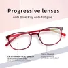 Okulary przeciwsłoneczne Progresywne wieloogniskowe okulary czytania komputerowe kobiety mężczyźni Dioptery blokujące światło: 1 1,25 1,5 1,75 2 2,25 2,5 2,75 3 3,5 4.