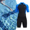 Mens Mini Diving Suit 1,5 mm Solskydd Integrerad Helkroppsdykning Simning Pool Swimming Pool Scuba Diving and Snorkling Set 240430
