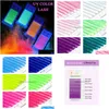 Falska ögonfransar ombre colorf fransar klassiska röd grön brun blå lila fransar individuella färgade ögonfransförlängningar uv neon regnbåge cil dha3q