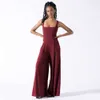 Spring/Summer High Waist Jumpsuit New Style Temperament Commuter Casual Women's Solid Color Loose Wide Leg Pants F51553