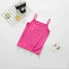 Vest V-Tree Childrens Underwear Model Cotton Girls Tank Top Candy Colored Girls Tank Top Childrens Single Top Underwear 2-12 Yearsl2405