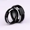 Banda Simples Black Smooth Black/3Colors Titanium Ring for Men Wedding Rings for Women AA230323