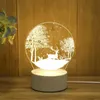 Table Lamps 3D Lamp Acrylic USB LED Night Lights Neon Sign Lamp Xmas Christmas Decorations for Home Bedroom Birthday Decor Wedding Gifts