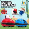 RC Toy 2.4G Super Battle Bumper Car Pop-up Doll Crash Bounce Ejection Light Childrens Remote Control Toys Gift for Parenting 240508