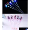 Flashing Hair Braid Butterfly Led Glowing Luminous Hairpin Novetly Hairs Ornament Girls Light Toys Party Christmas Gift Drop Delivery Dh9Ug