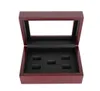 Drop Wooden Display Box Championship Ring Collectors Display Case 5 Slot9842176