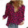 Dames blouses shirts zomers retro bloem 3d bedrukt met lange mouwen shirt casual elegante knop vest gekleurd en getemperd chiffon dro dhg1f