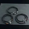 Perlen Halsketten Edelstahl Herren Tiger Augensteinkart Stein Steiner Perlen Halskette Hip Hop Personalisierte Mode Herren Kette Populär Schmuck D240514