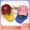 CAPS HATS Letter Brodery Kids Baseball Cap Korean Boy Girl Outdoor Visirs Solid Color Children Peaked Hat Cotton Baby Duck Tongue Caps Y240514