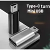 Metal Universal OTG Mini Adattatore USB a 5 pin da maschio a USB Tipo C Connettore di trasferimento di dati femminile per GPS per fotocamera digitale