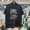 Herr t-skjortor erd kreativt brev slogan perforerade t-shirt män kvinnor tvättade gammal skjorta streetwear vintage casual tops tee