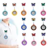 Cat Toys Butterfly Clip Pocket Watches Fob Hang Medicine Clock Nurse Watch On Watche For With Sile Case Retractable Student Gifts Drop Otzrv