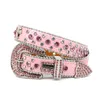 جديد BB Belt Simon Diamond Belt Bling Rhinestone Belt Cowboy Cowgirl Cinto de Strass Skull for Kids Fashion Ceinture Femme