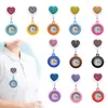 Montres de poche Spotted Clip d'amour rétractable Hospital Médical Hospital Médical Badge Reel Doctor Infirmière Watch for Women and Men Arabe Numinal D OT7IT