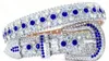 جديد BB Belt Simon Diamond Belt Bling Rhinestone Belt Cowboy Cowgirl Cinto de Strass Skull for Kids Fashion Ceinture Femme