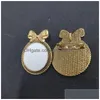 Pins, Brooches Sublimation Blank Pins Fashion Bow Ancient Sier Pin Brooch Transfer Printing Consumables New Arrival Drop Delivery Jew Dhxcs