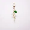 Utsökt Lily of the Valley Mobiltelefon Lanyard Women Key Chain Pendant Jade Pendant Small Mobile Chain Chain Accessories