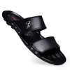 Sandaalmannen Zomer hoogwaardige slip op lederen strandhoens slippers platform zwart mannelijke rubberen sandalen schoenen y0xz# 881 pers s 7cac