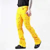 Autumn/Winter American Bright Color Washed Versatile Jeans Men's Micro La Instagram Trendy Youth Pants M515 69